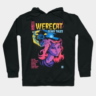 Werecat scary tales comic cover horror style Hoodie